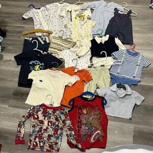 Vintage and y2k lot 18 items boys  Marvel Avengers Red and Black Kids Tank Top